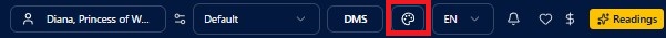 The color switch button in the header